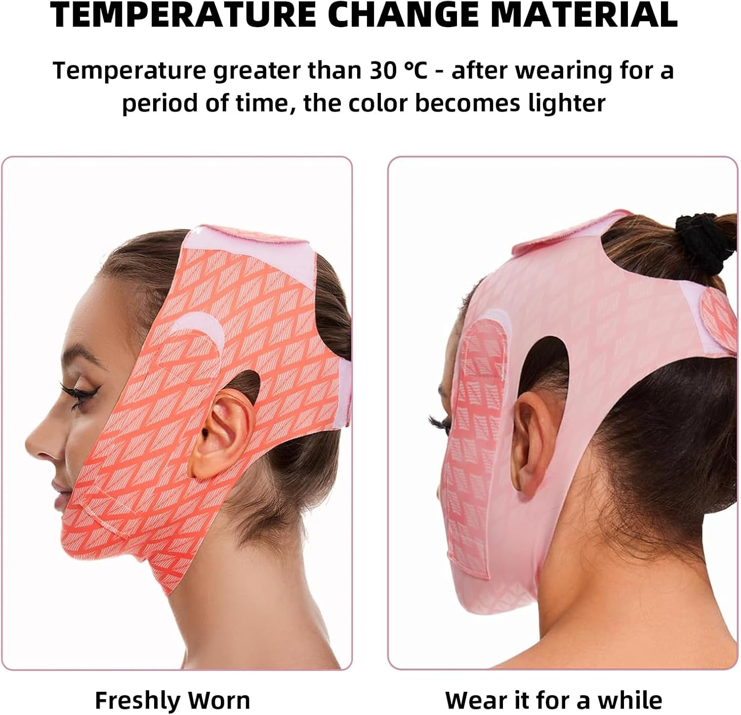 Hzqzaoan Reusable Double Chin Reducer Strap - Comfortable Chin Strap for Face Slimming & Jawline Definition | Breathable V-Line Lifting Mask for Women (Sleep-Friendly & Skin-Tightening) image number 5