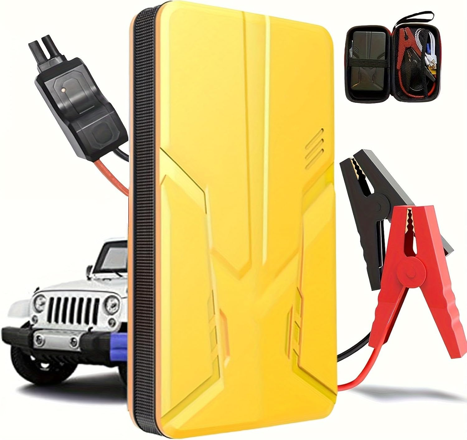 Maiosfy Car Jump Starter 30000Mah Power Bank Portable Battery Pack Starting Device with Smart Clip Protection Emergency Auto Booster for Vehicles SUV 7L Gasoline & 5.5L Diesel (Blue, Standard Size) image number 4