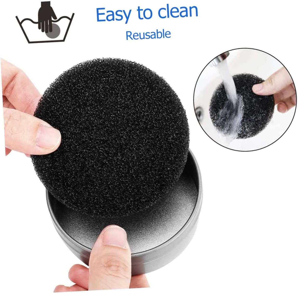 GLEAVI Set De Maquillaje 1 Set Makeup Sponge Tools Face Sponge for Makeup Colour Brush Cleaner Makeup Brush Cleaner Makeup Powder Activated Carbon Sponge to Color Makeup Set image number 6