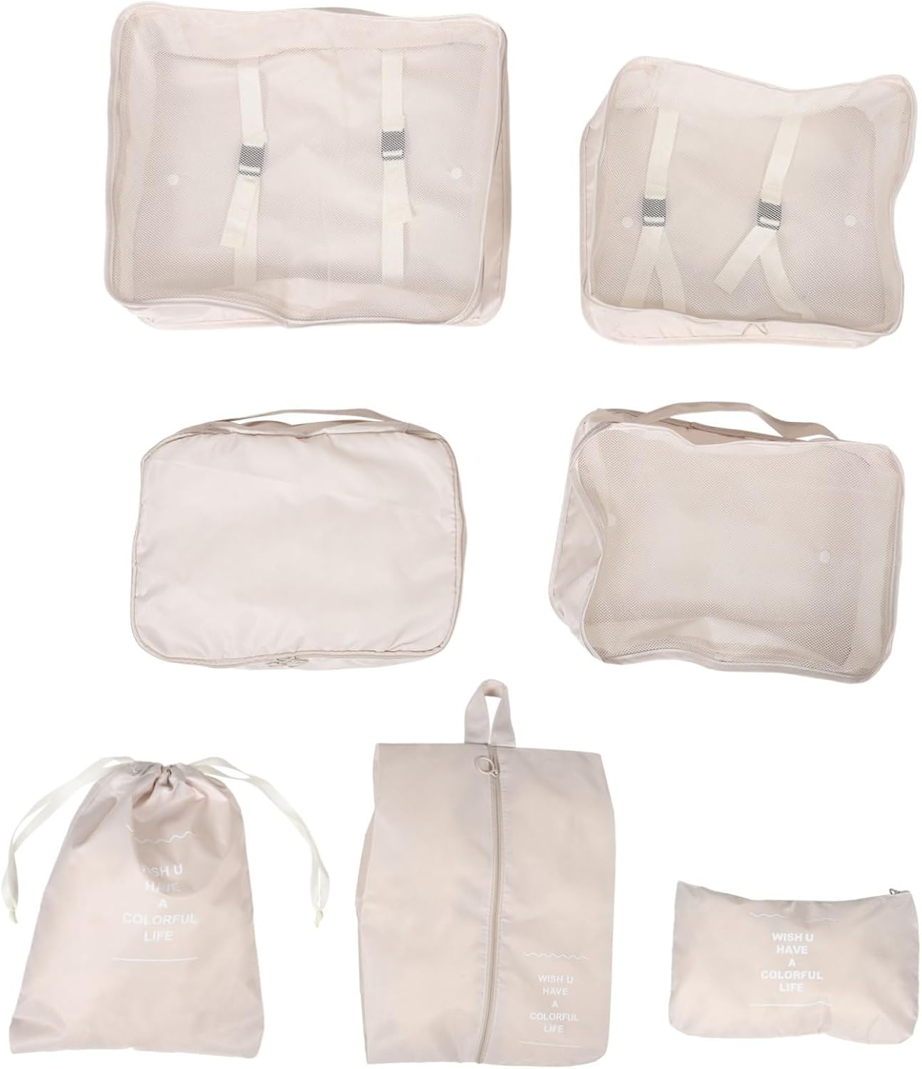 ROMISBABA 7Pcs Travel Essentials Packing Organizer Suitcase Packing Bags Luggage Divider Pouches Compression Storage Bag Travel Organizer for Clothes image number 5