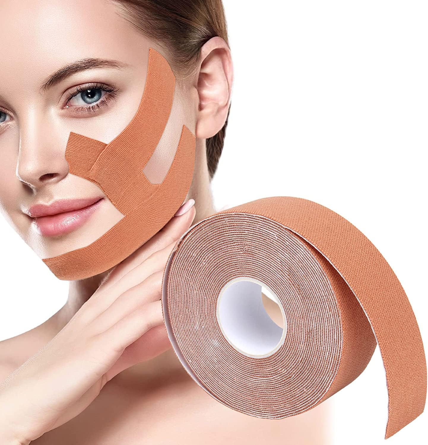 Anti-Wrinkle Myofascial Lift Tape, 1Roll Facial Myofascial Eye and Neck Toning Facial Face Lift Tape, Face Tightening and Lifting Patches for Women'S Skin, Skin