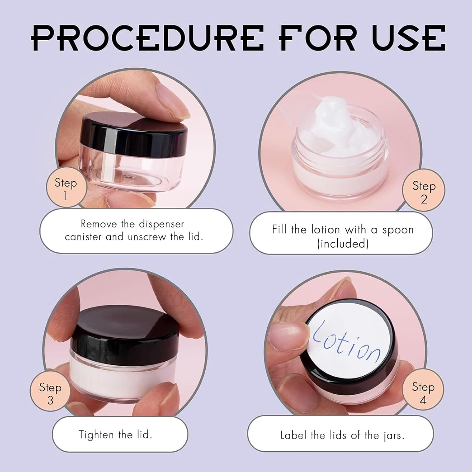 Gaivek 24 PCS 5G Clear Cosmetic Sample Jars with Lids, Small Leak Proof Storage Pots, Refillable Travel Containers for Creams, Lip Balm, Glitter, Beads, Lotion, Scrubs, DIY Makeup image number 2