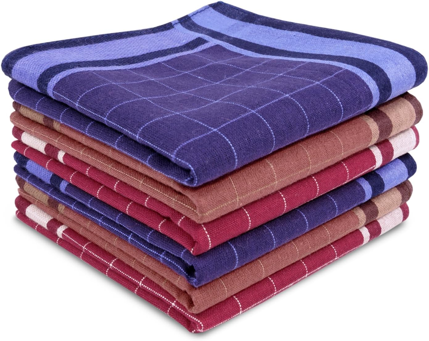 Handkerchiefs Mens 100% Cotton Soft 6 Piece Gift Set by Zenssia