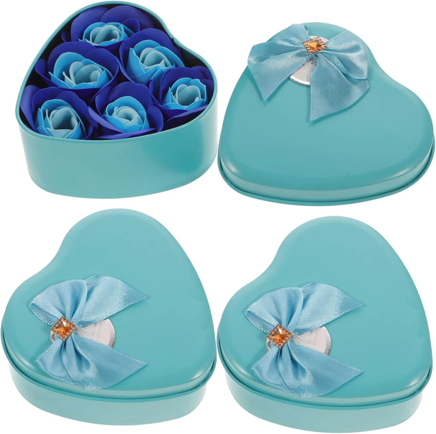 3Boxes Creative Mothers Day Present Soap Flower Heart-Shaped