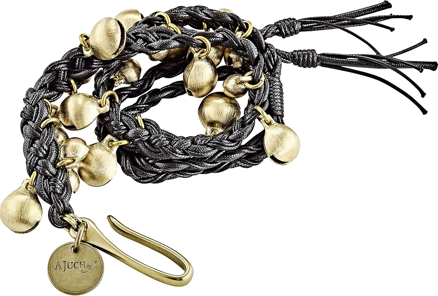 Meinl Percussion Ajuch Bells Medium - Hand Tied Bells with Bag - Musical Instrument, Black (MABM)