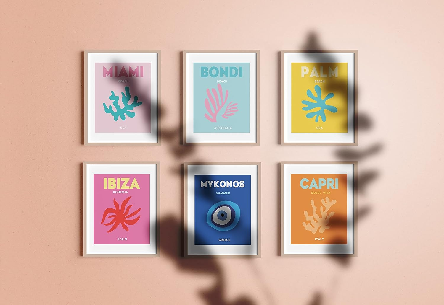 Twodays Preppy Room D&eacute;cor Aesthetic, Preppy Wall Decor, Preppy Travel Prints, Preppy Stuff, Preppy Things, Preppy Posters for Teen Girl Room (8" X 10"，Set of 6, UNFRAMED) image number 5