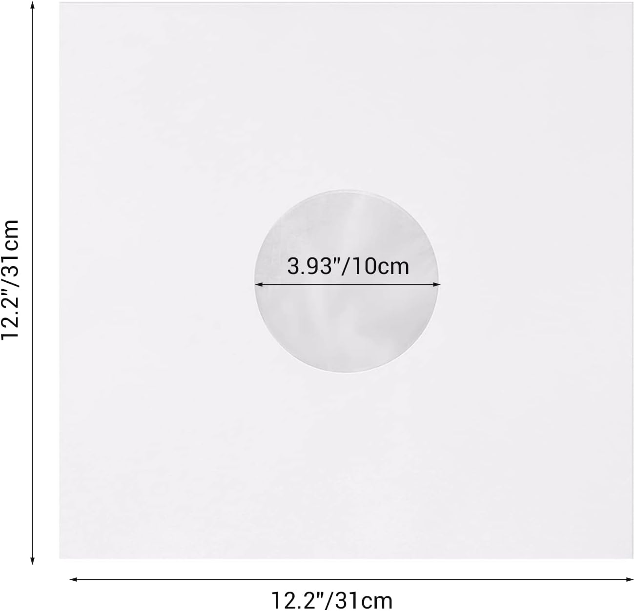 Facmogu 20PCS 12In White Paper & Poly Lined Record Inner Sleeves, 110Gsm LP Record Parper Covers Phonograph Record Storage Sleeves, 33 RPM Record Sleeve, Record Sleeve Protectors for LP Vinyl Records