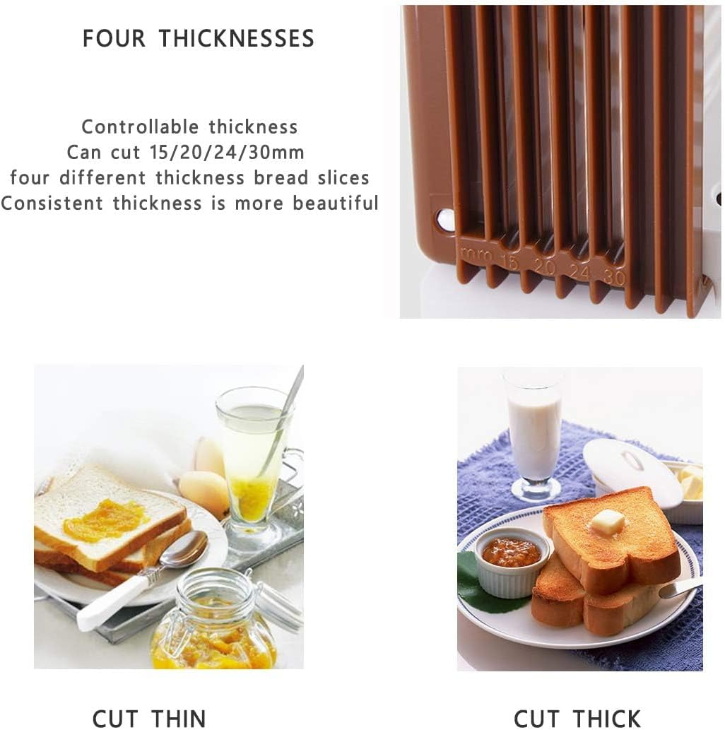 TCOTBE, Bread Bake Slicer Cutter, Foldable Compact Bread Slicing Guide,Kitchen Accessories,Bread Machine for Homemade Bread Bagel Loaf Sandwich image number 4