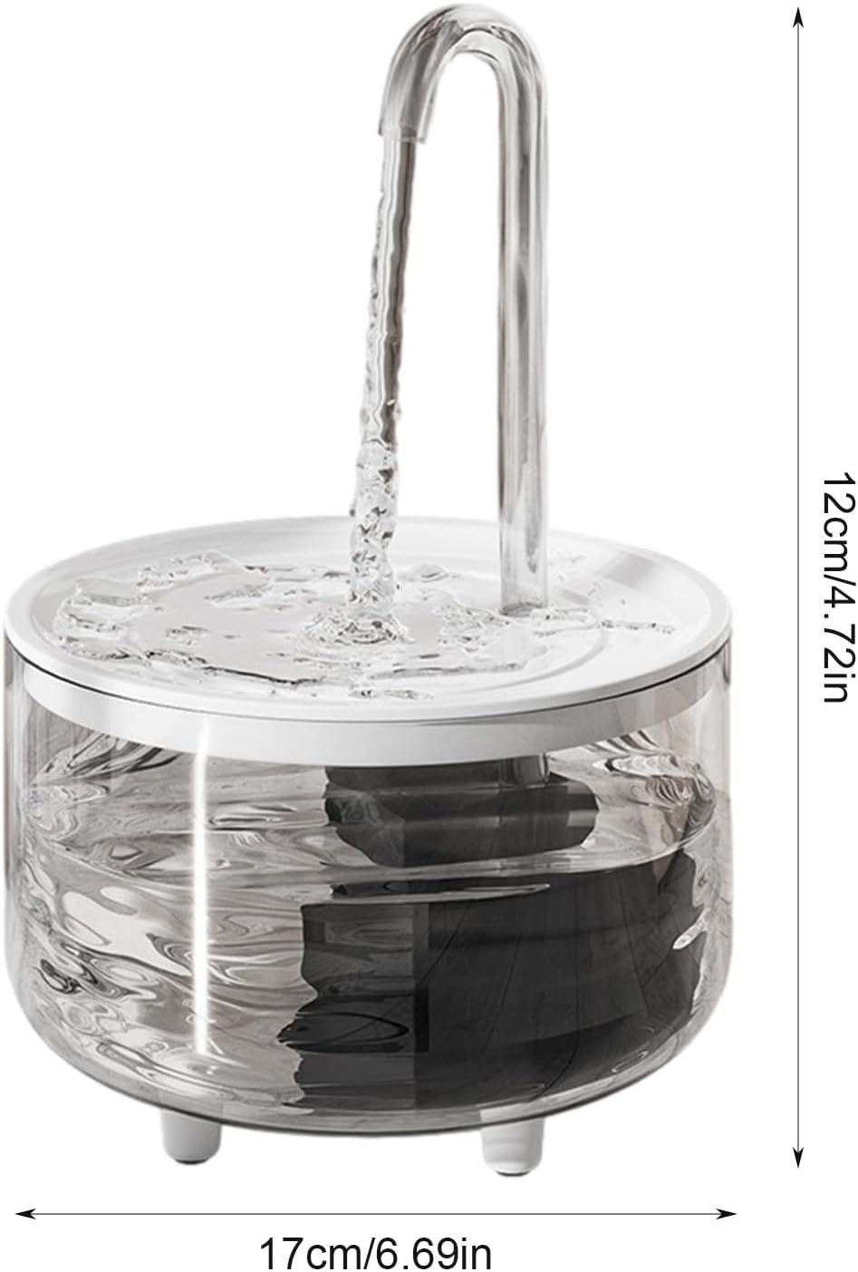 Water Fountains for Cats Indoor - USB Battery Operated Cat Drinking Fountain 1L | Automatic Pet Fountain with Circulation Filtration, Cat Water Feeder Supplies for Indoor Cats Pochy - Blue image number 5