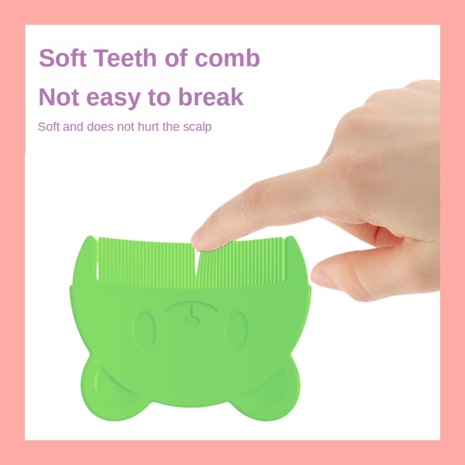 Baby Comb for Milk Scab, Newborn Hair Comb, Baby Hair Brush with Soft Teeth, Comb against Milk Scab Baby Child, Assorted Colours (Green (1 Piece))
