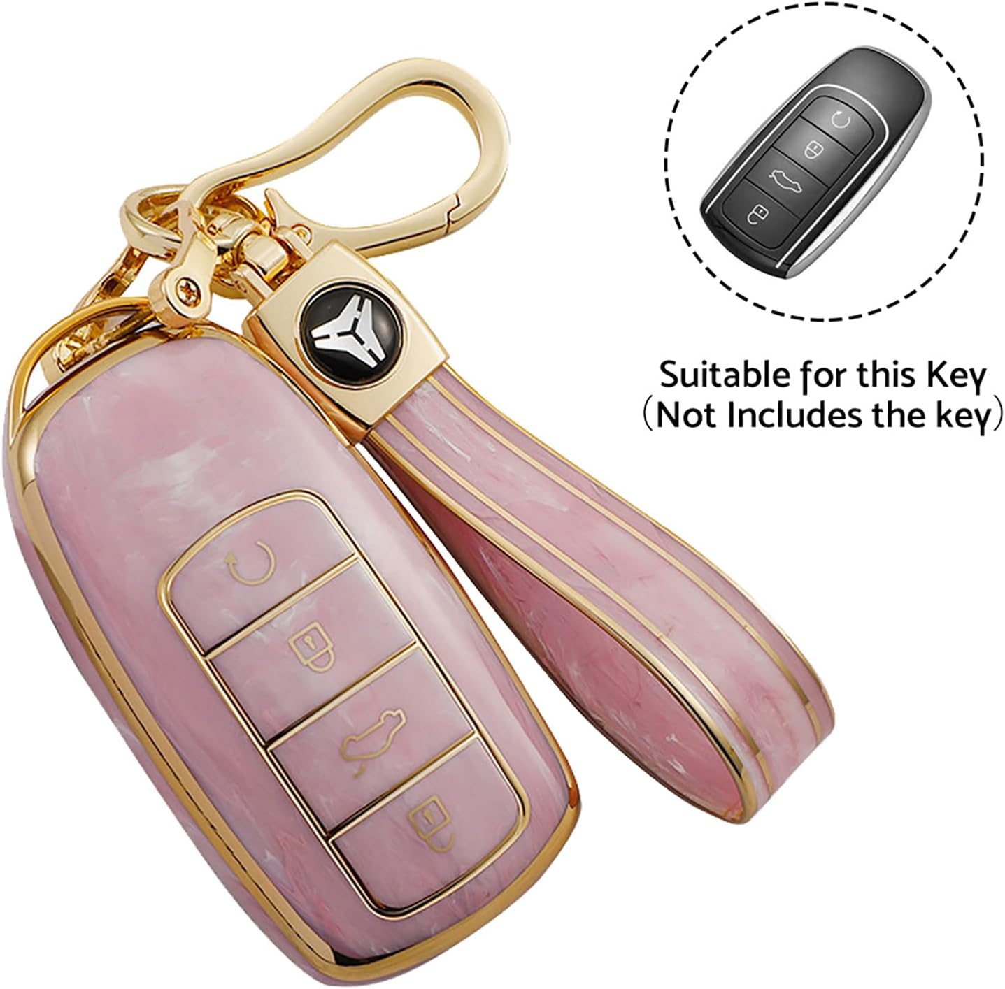 MAX COOL Car Remote Key Fob Case Cover Key Shell Suitable for Chery Omoda 5 TPU Pink image number 5