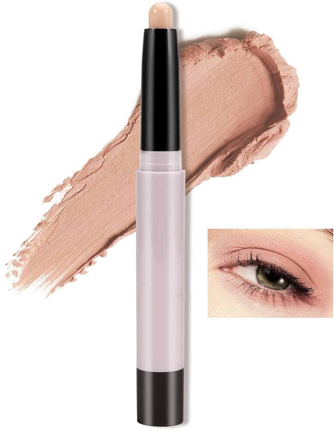 Boobeen Matte Eyeshadow Stick, Waterproof Eye Shadow Pencil Creamy, Long Lasting Eyeshadow Makeup, Rich Color for Dimensional Eye Makeup