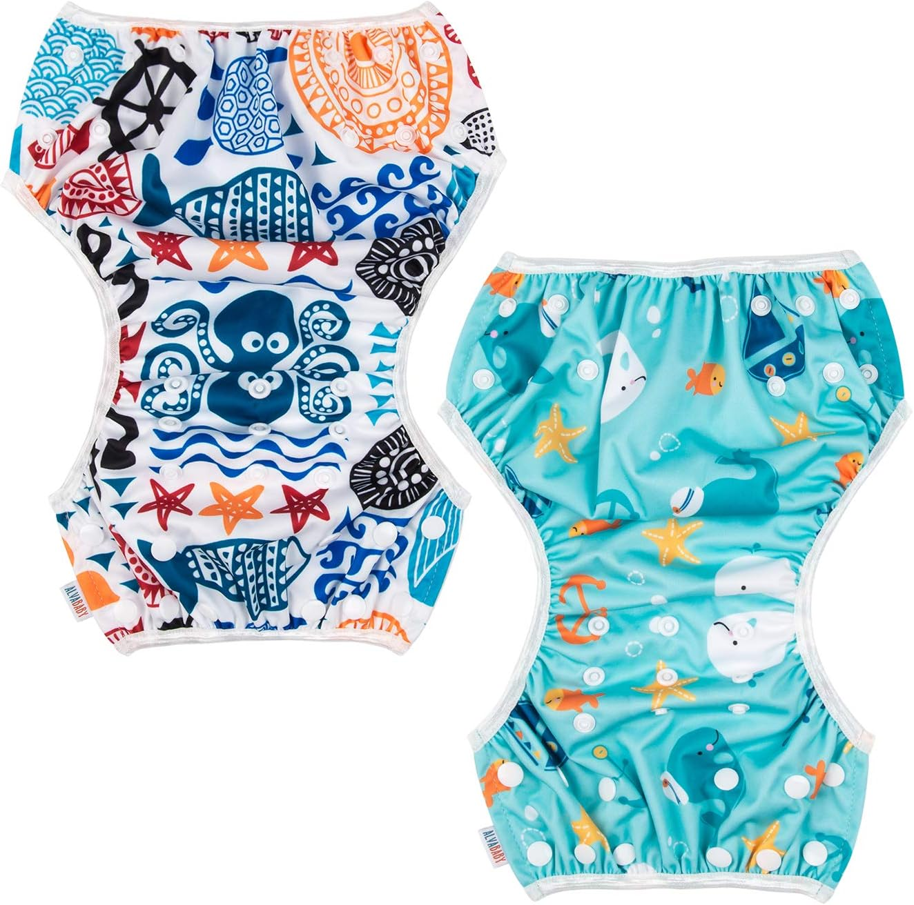 ALVABABY Swim Nappies Diapers Boys Reuseable Adjustable One Size 2Pcs Baby Gifts Large Size 0-3 Years Old ZDYK05-06-AU1 image number 1
