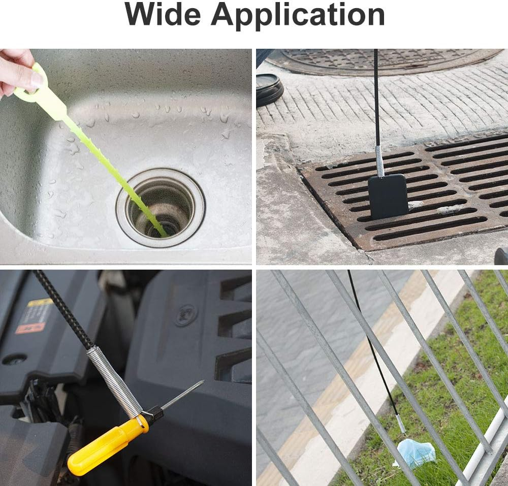 Flexible Grabber Claw Pick up Reacher Tool with 4 Claws Bendable Hose Pickup Reaching Assist Tool for Litter Pick, Home Sink, Drains, Toilet (63Inch) image number 2