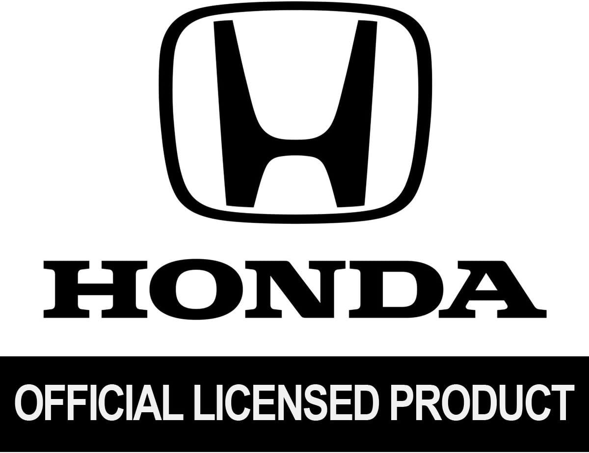 Honda Red Logo Black Acrylic License Plate with Chrome Frame Kit image number 2