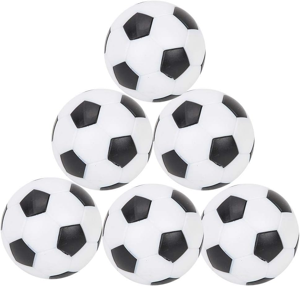 32Mm Table Football Small Football, Table Soccer Footballs Replacement Mini Plastic Black and White Soccer Ball for Foosball Tabletop Game Foosball Accessory 6 Pieces image number 1