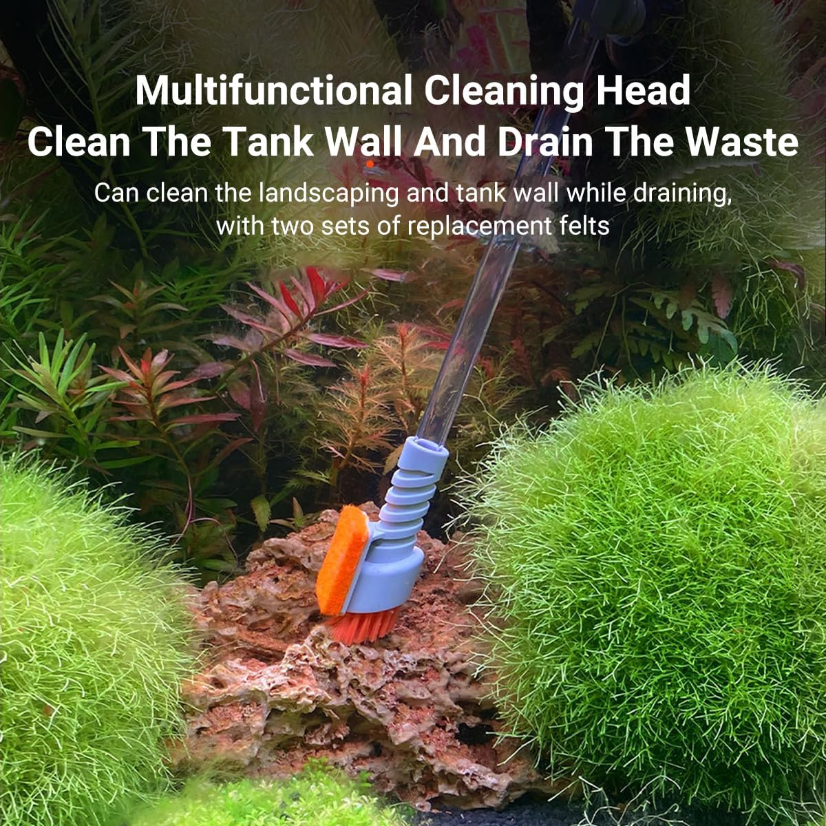 AIMALL IX-1 Fish Tank Water Changer, Multifunctional Aquarium Cleaning Kit with Manual Pump, Efficient Fish Waste Removal, 59-Inch Total Length image number 3