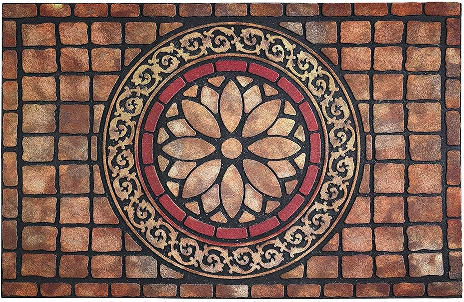 Blue Welcome Door Mat 60&times;90Cm Front Doormat Outdoors for Home Entrance Outdoors Mat for outside Entry Way Doormat Entry Rugs, Heavy Duty Toto Non Slip Rubber Back Low Profile 021