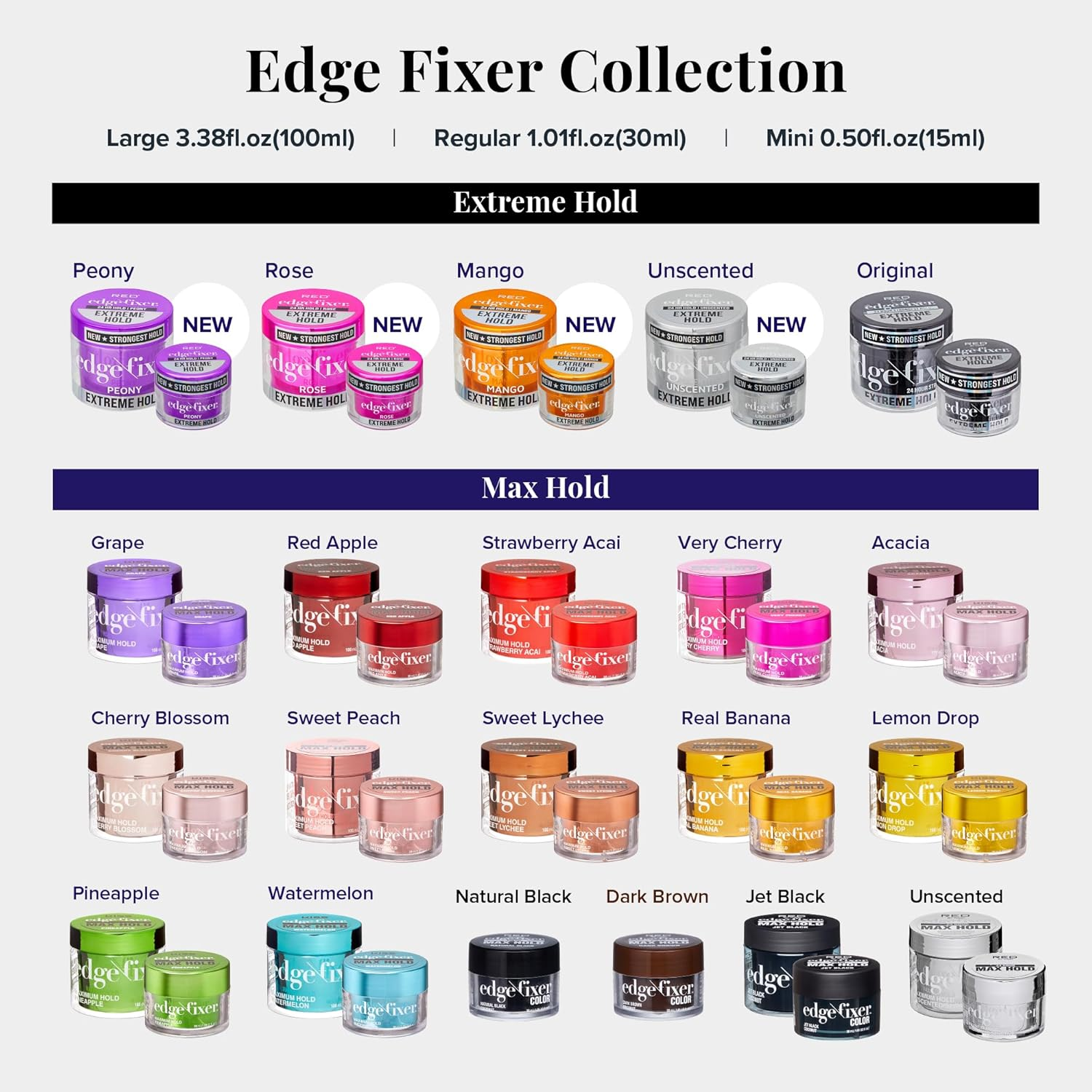 Red by Kiss Edge Fixer Color 24 HR Max Hold & 100% Gray Coverage 30Ml (1.01 US Fl.Oz) Natural Black Perfect for Missing Edges image number 5