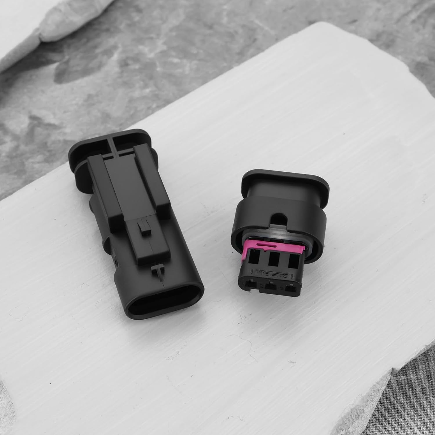 Emagtech 4Pcs Connector Plug 3Pin Car Speaker Connector Exhaust Valve Delete Connector Removal 1-1718644-1 DJ7033WA 1488991-1 Compatible with VW Golf R MK7 MK7.5 MK8 image number 5