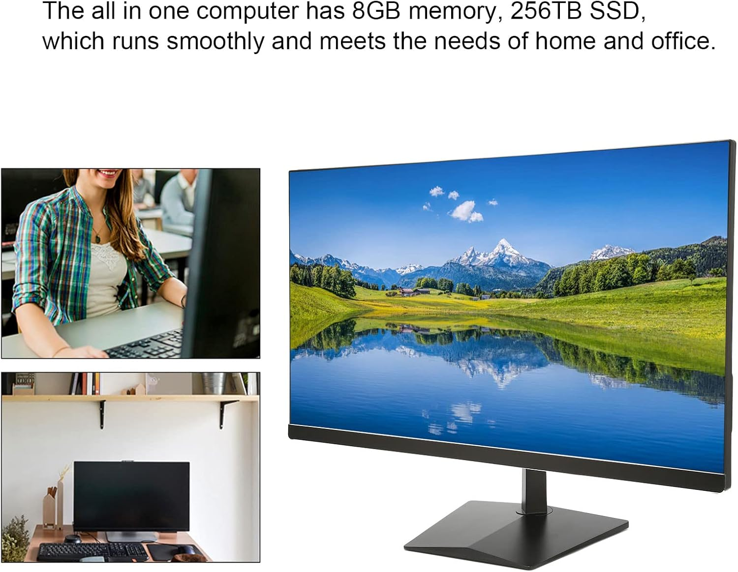 All-In-One PC, I3 10100 CPU 8GB RAM 23.8 Inch All-In-One PC for Office (AU Plug) image number 4