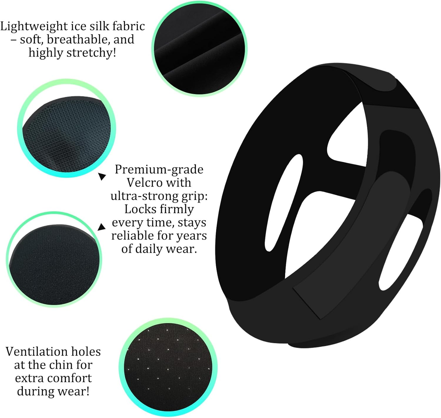 Unisex Non-Slip Anti-Snore Chin Strap for Side Sleepers | Adjustable, Skin-Safe & Lightweight, Snoring Solution for Couples & All Sleepers image number 5