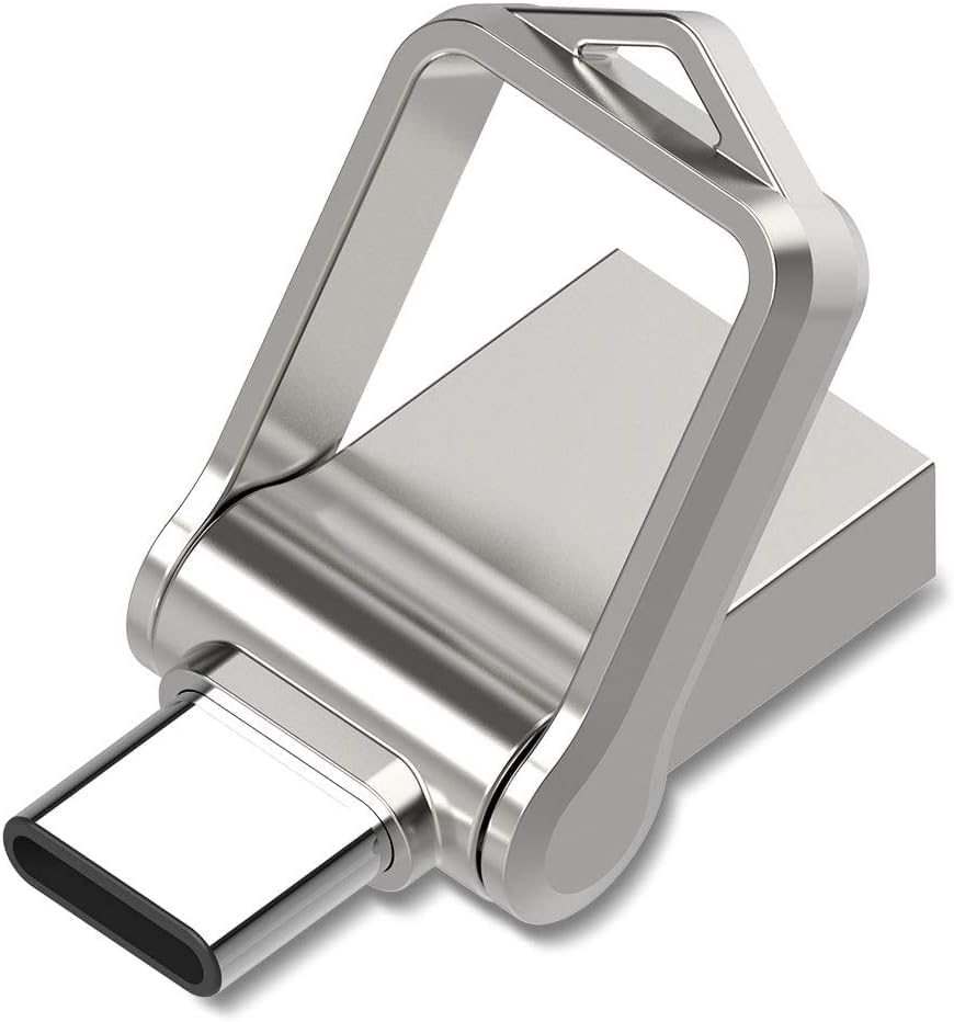 64GB Actual 2TB Dual Drive USB 3.0 and Type-C Flash Drive, Read up to 100Mb/S, Metal Swivel 2-In-1 USB Stick with Type-C and Type-A, Memory Stick for USB 3.0, 2.0 Device image number 5