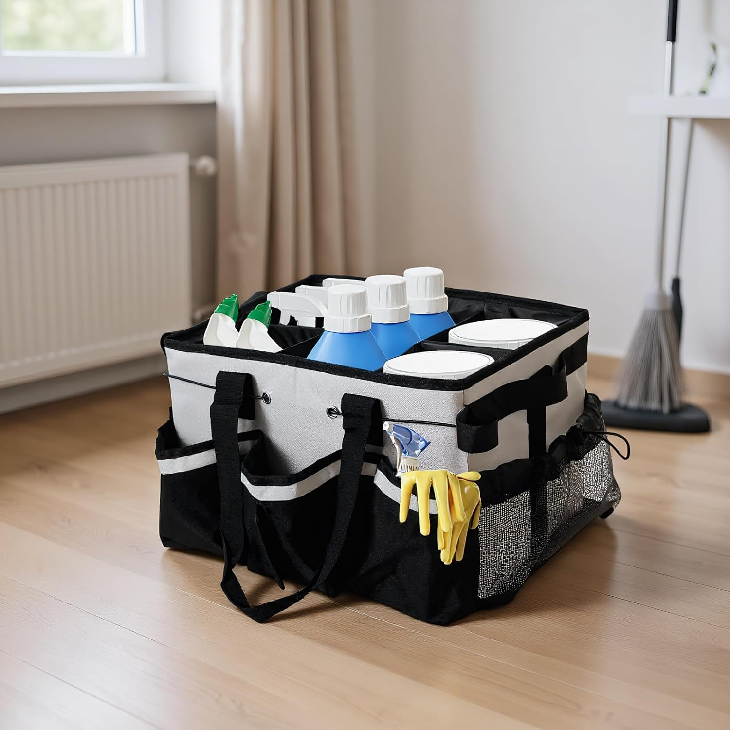 Cleaning Bags for Housekeepers, Cleaning Supply Tote, Tools Organizer Wearable Tote for Camping Bathroom Dorm Car Shower College Kitchen image number 1