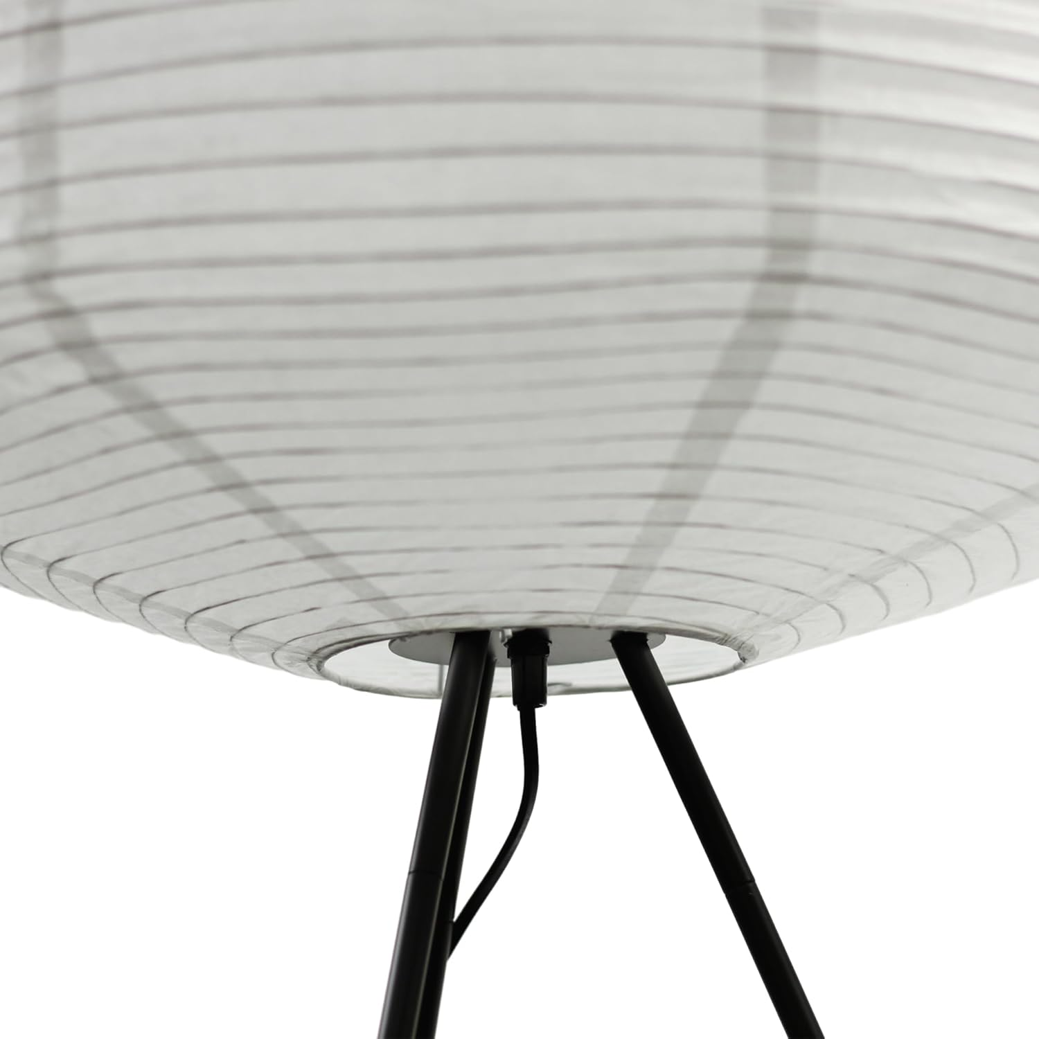 Lexi Lighting Seren Tripod Floor Lamp, White Paper Shade with Black Metal Base, Overall Height 136Cm, Vertical Lantern Light, Artistic Tall Standing Lamp for Homestay, Hotel, Household Decor image number 2