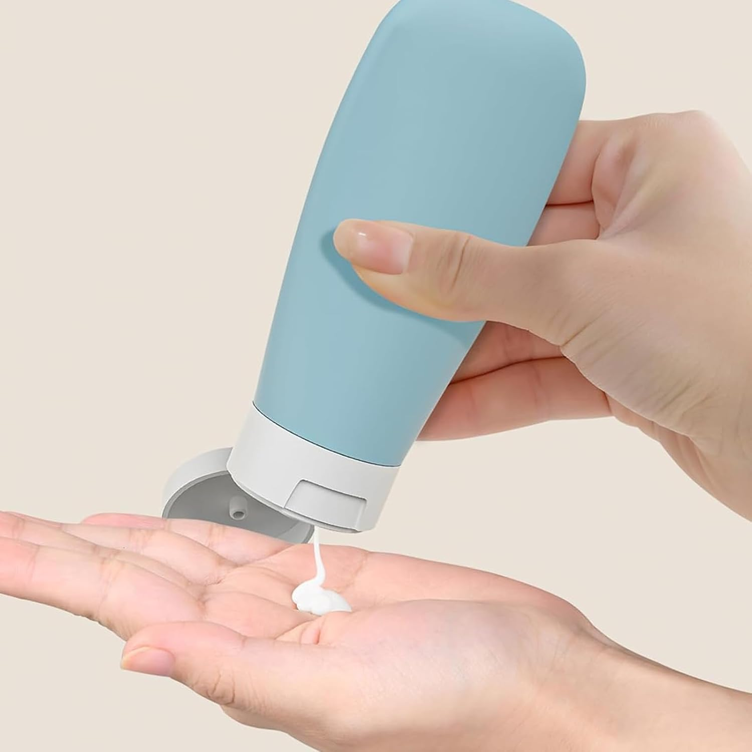 Jotia 5Pcs Travel Bottles Kit, Squeezable Containers TSA Approved Travel Containers Leak Proof Refillable Shampoo and Conditioner Travel Essentials Bottle Set