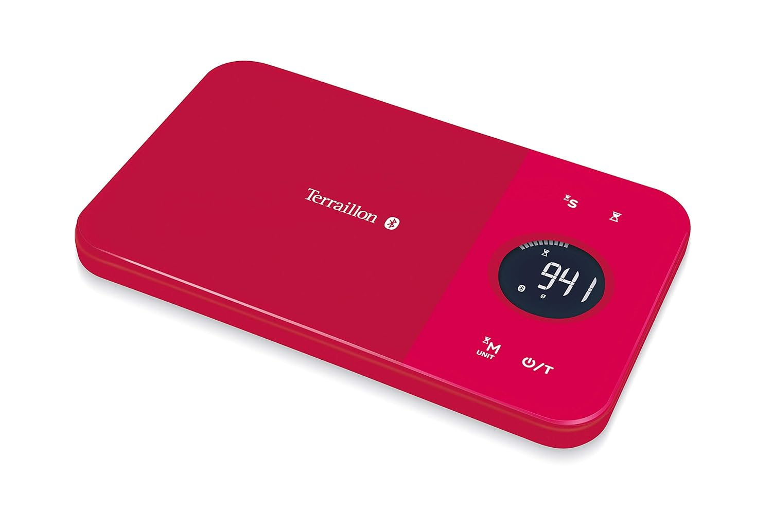 Terraillon Nutritab Kitchen Scales, Connects to Smartphone/Tablet, Energy Supply, with Tare Function, Liquid Display, Timer, Bluetooth Smart, 5 Kg, Cranberry Red image number 3