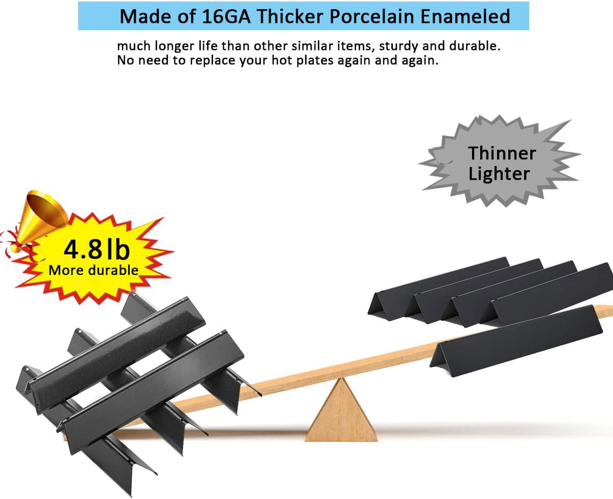 7636 Flavorizer Bars for Weber Spirit and Spirit II & GS4 Spirit II 300 Series, Spirit E310 E320 E330 S310 S320 S330 Gas Grill with Front Control Knob, 15.3 Inch Heat Plate for Weber 67046 69797 68843 image number 3