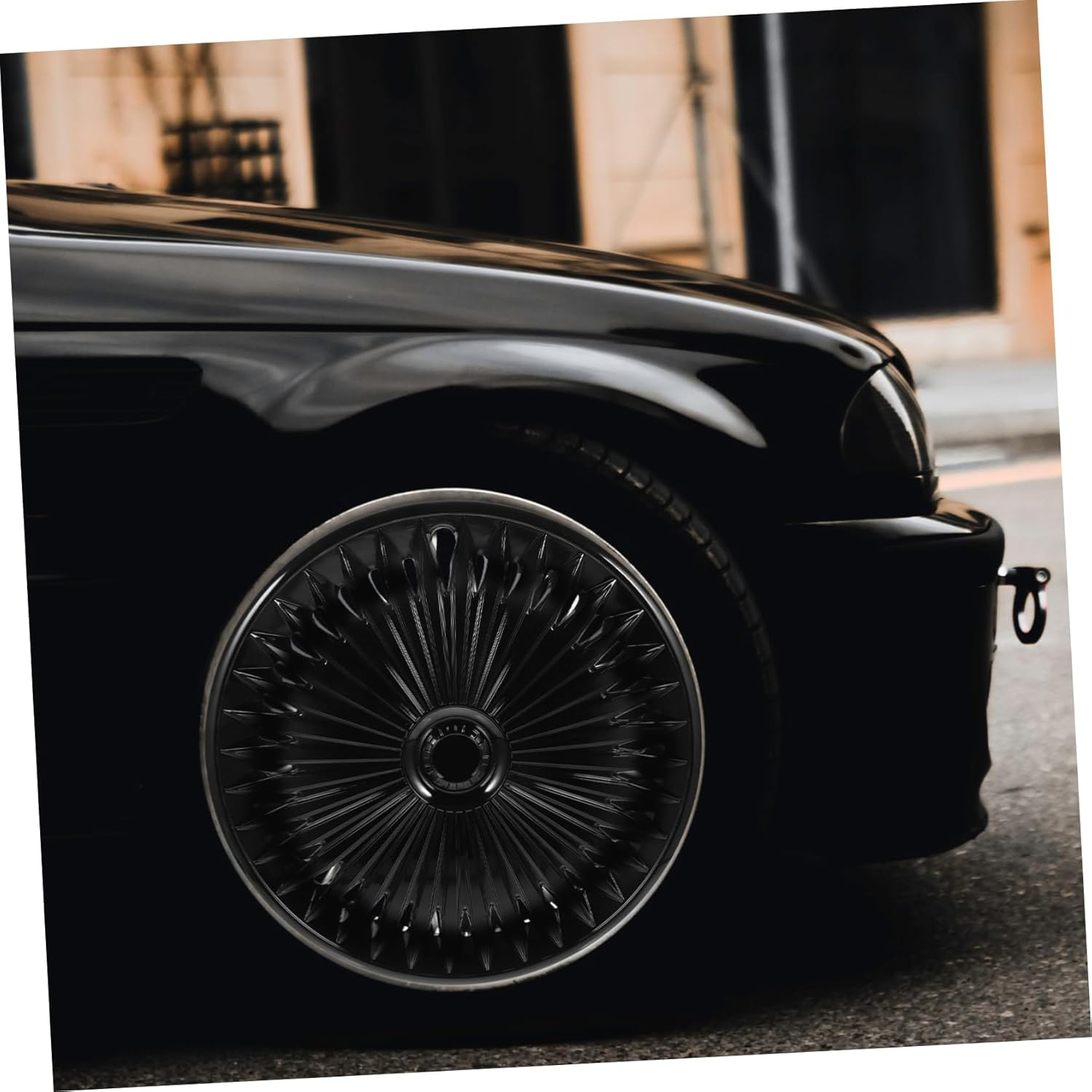 BELLIFFY 15-Inch Black Universal Automotive Wheel Cover Decorative for Cars Stylish Wheel Protection Compatible Most Vehicles image number 4