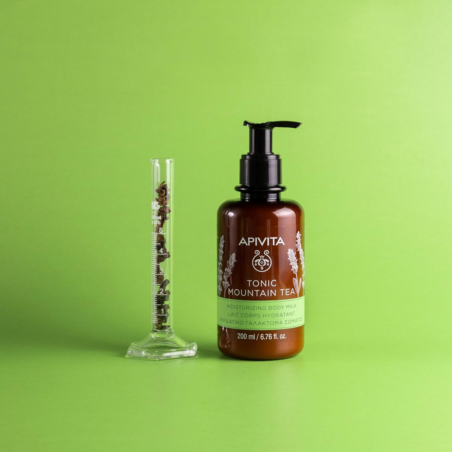 APIVITA Tonic Mountain Tea Moisturizing Body Milk 6.76 Fl.Oz. | Energizing & Revitalizing Body Moisturizer for All Skin Types | Shea Butter Lotion That Moisturizes In-Depth & Nourishes the Body image number 2