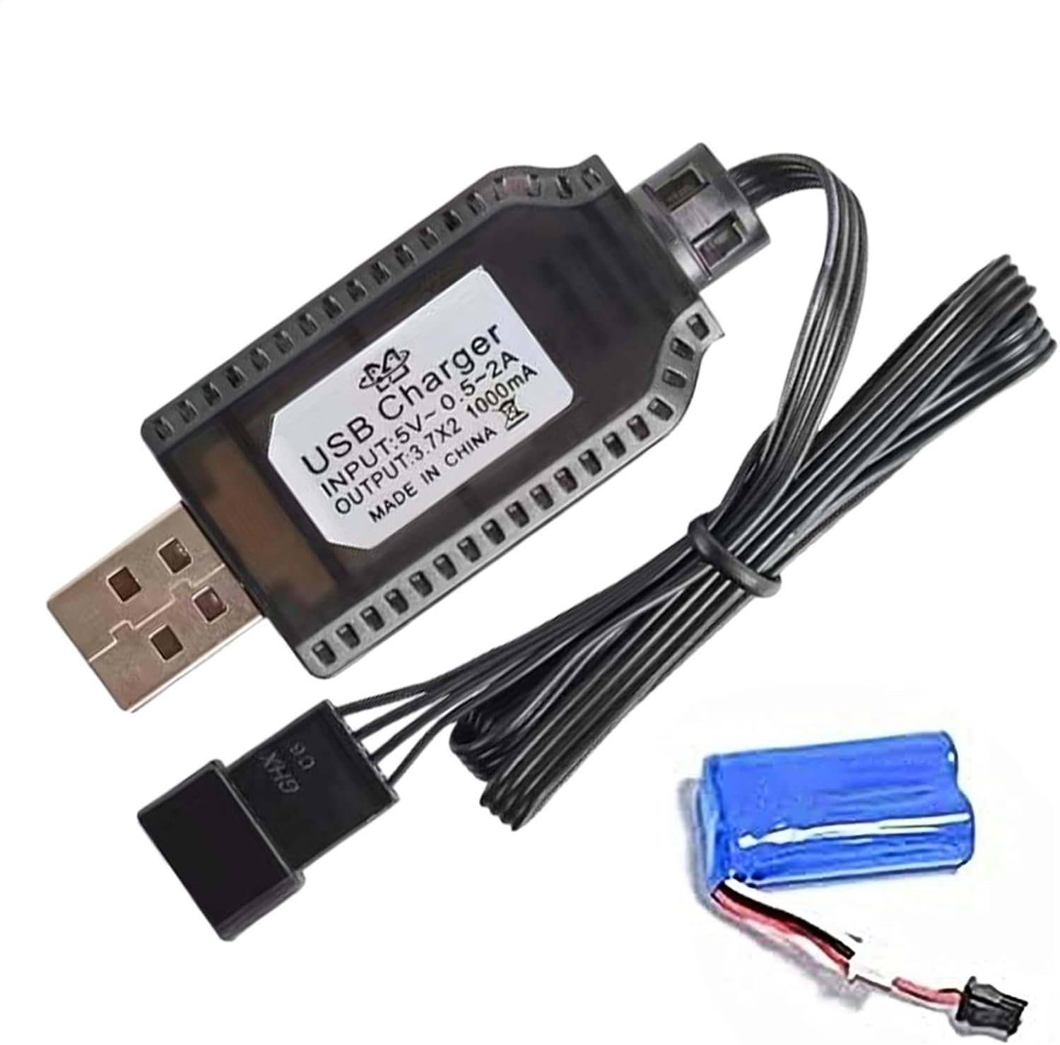 RC Charger Cable,7.4V 1000Ma Drone Charger for Quick Charging | RC Airplane Lithium Battery SM-2P SM-3P SM-4P, Drone Battery Charge Automatically Adapt image number 4