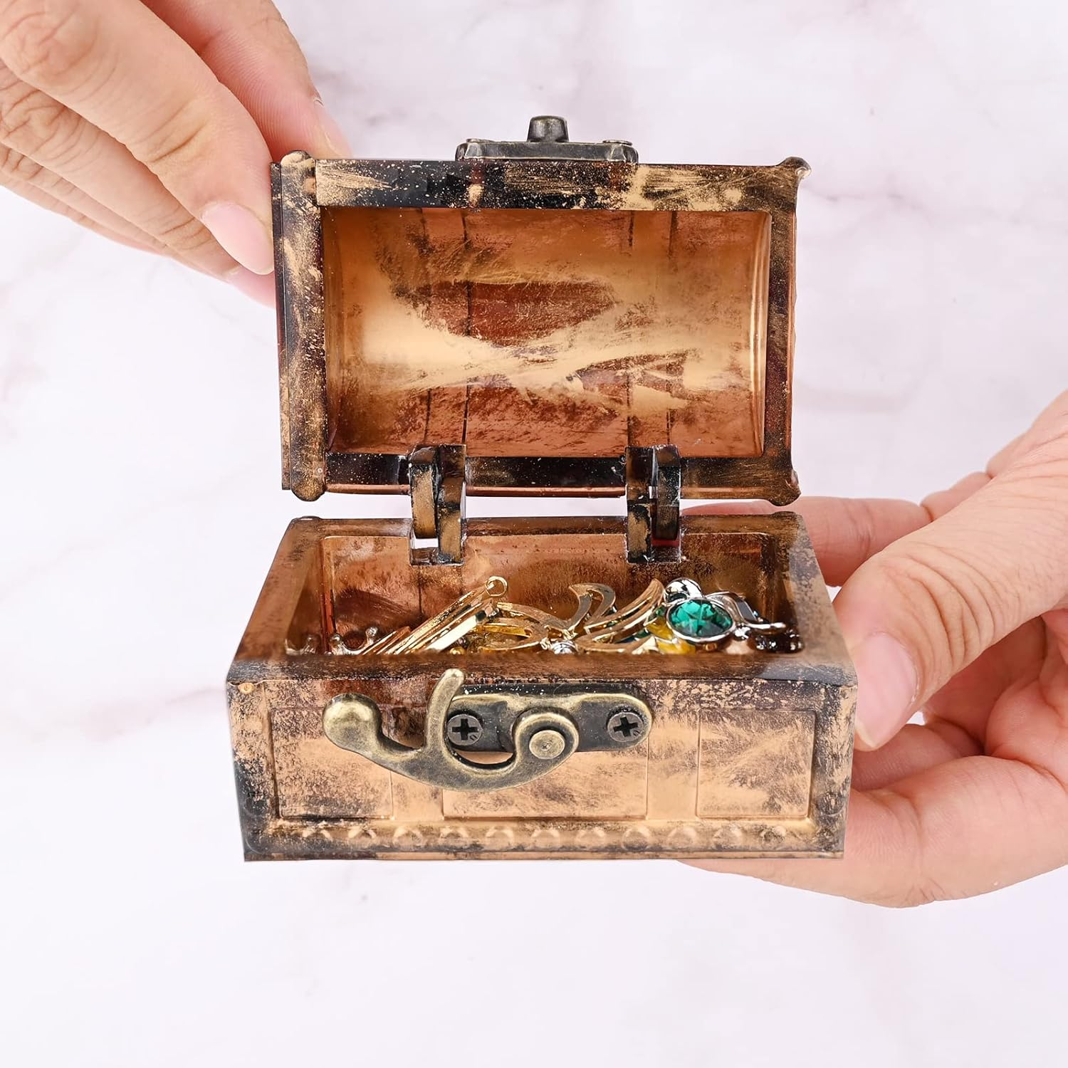 Actvty Silicone Box Mold for Resin, Treasure Chest Silicone Mold with Hasp Lock, Dice Storage Mold Container Mold for Resin Casting DIY Jewelry Dice Box Home Decor Resin Art Gifts image number 3