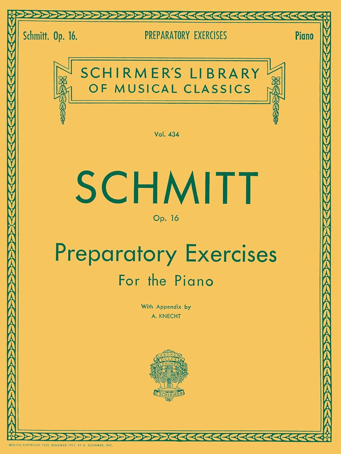 Preparatory Exercises, Op. 16: Schmitt - Preparatory Exercises, Op. 16 Schirmer Library of Class: 434 image number 4