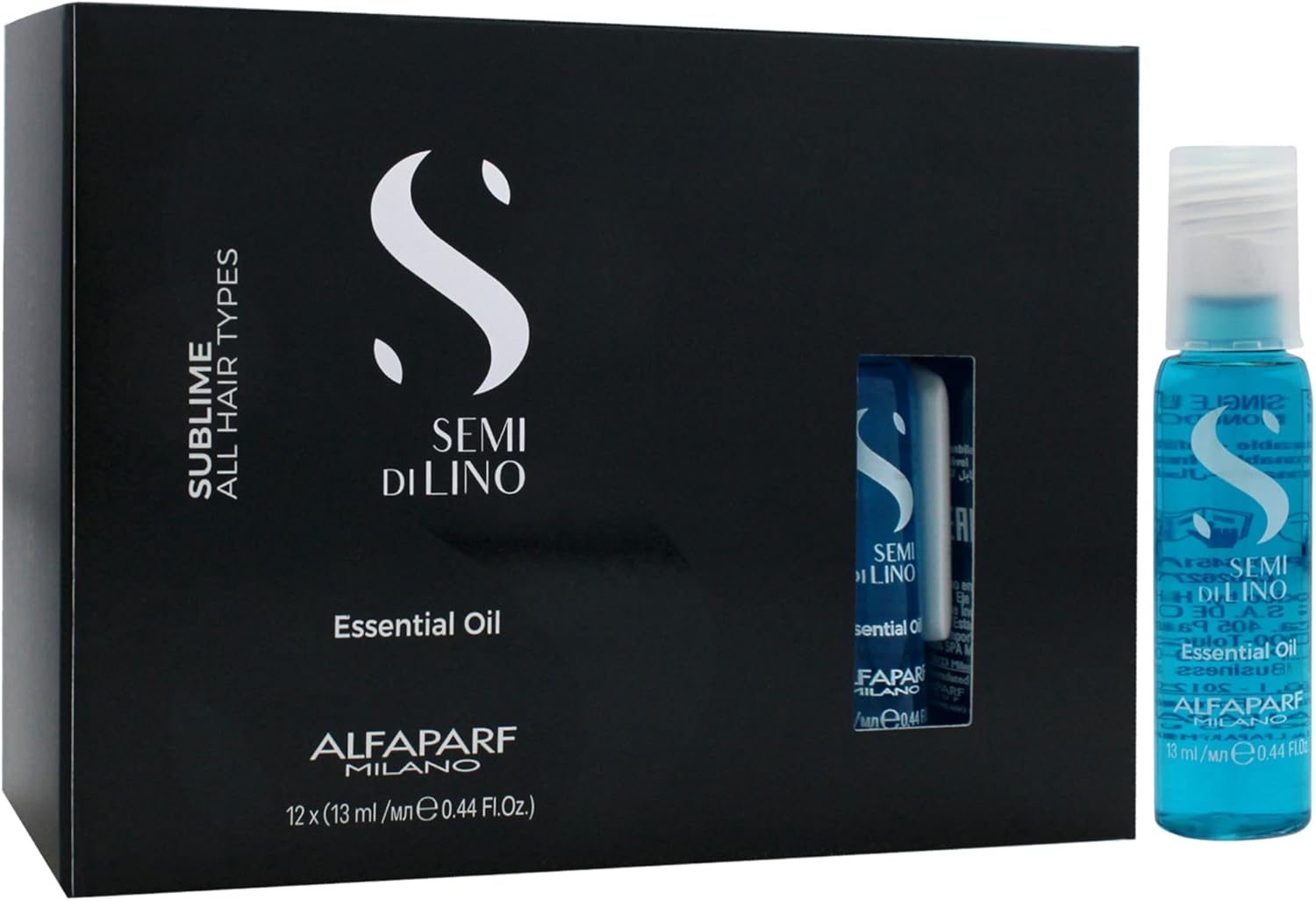 Alfaparf Milano Semi Di Lino Sublime Essential Oil - Enriched with Flaxseed Extract and Fatty Acids - Citrus Floral Fragrance - 12 X 0.44 Oz image number 6