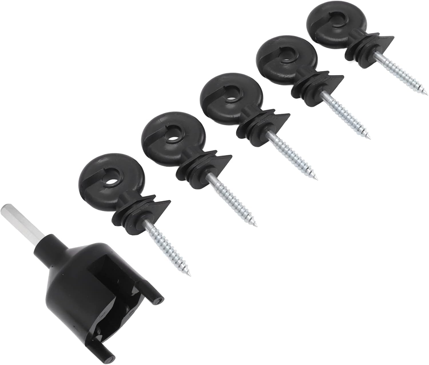 Wood Post Insulator for Fence Post, Self Tapping Electric Fence Insulator for Grassland image number 3