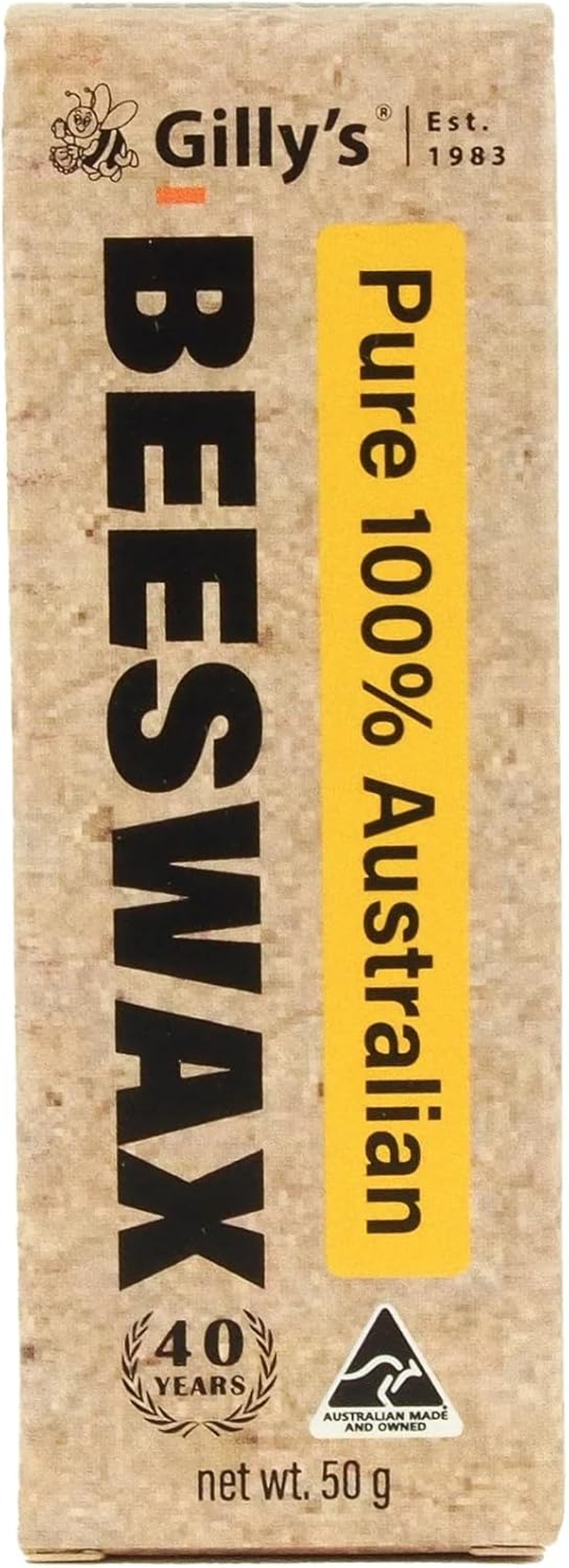 Gilly&rsquo;S Pure Australian Beeswax Block 50G - 100% Food-Safe Wax for Candles, Soap Making, Crafts | Beeswax Wraps & Furniture Care | Rich Honey Aroma, No Petrochemicals image number 1