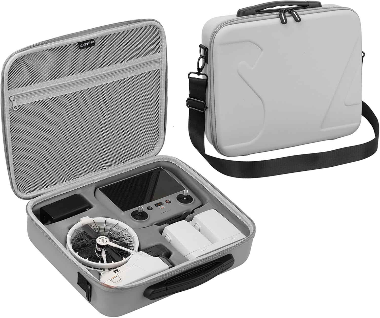 Carrying Case for DJI Flip, Portable Travel Shoulder Bag for DJI Flip Accessories, Fits RC 2/RC-N3 Remote Controller (Black)