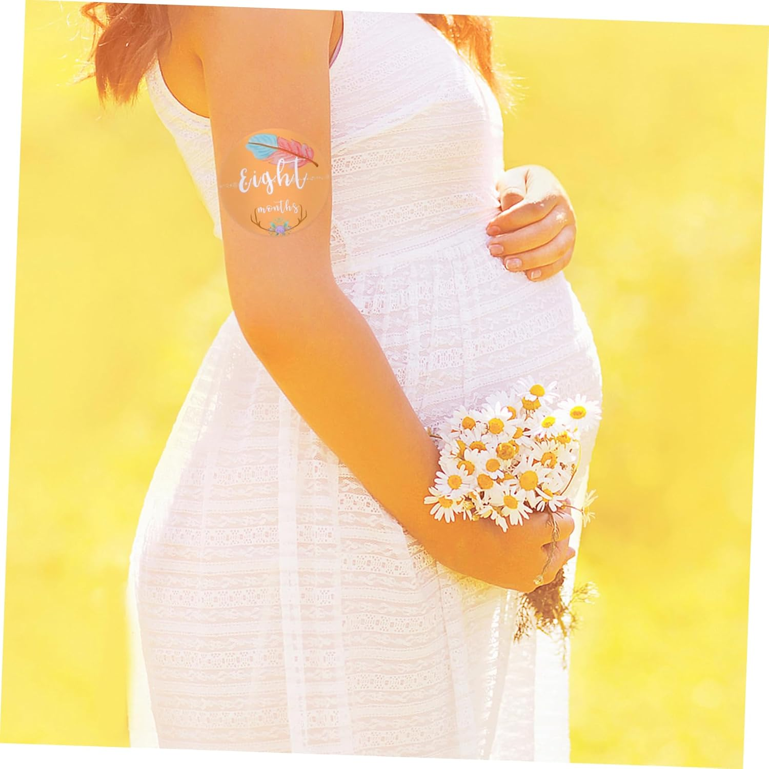 LABRIMP Milestone Stickers for Newborns Lovely Pattern Photo Props for Boys and Monthly Growth Commemoration for First Year for Photography and Scrapbooking Keepsake image number 5