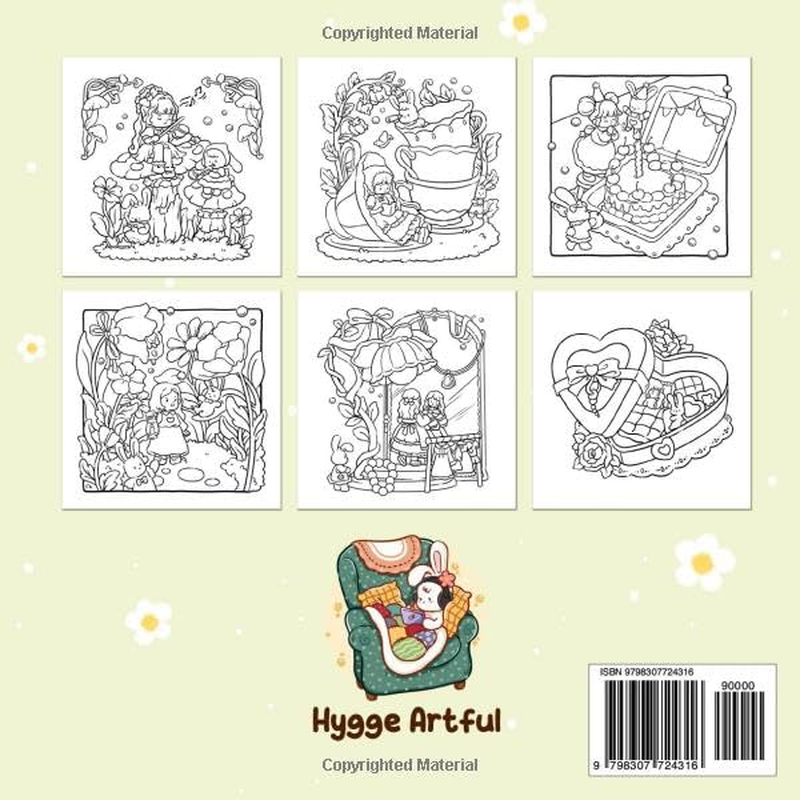 Mesmerize: Coloring Book for Teens and Adults Featuring Enchanted Worlds and Tiny Girl with Bunny Companions for Relaxation and Stress Relief