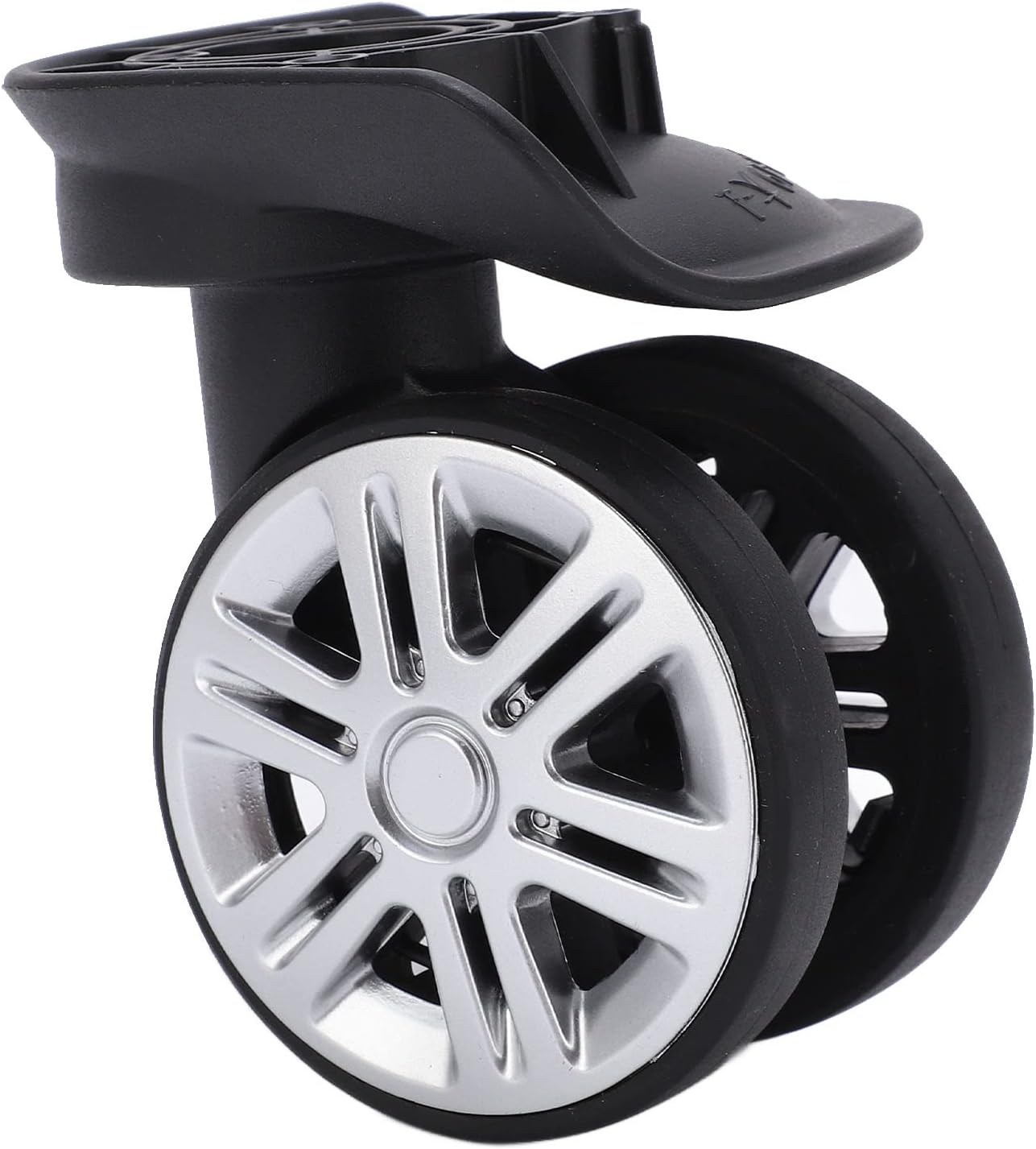 KOSDFOGE Replacement Wheel for Suitcase, 2 Pcs Luggage Swivel Wheels Suitcase Swivel Casters Repalcement Double Row Wheels image number 5