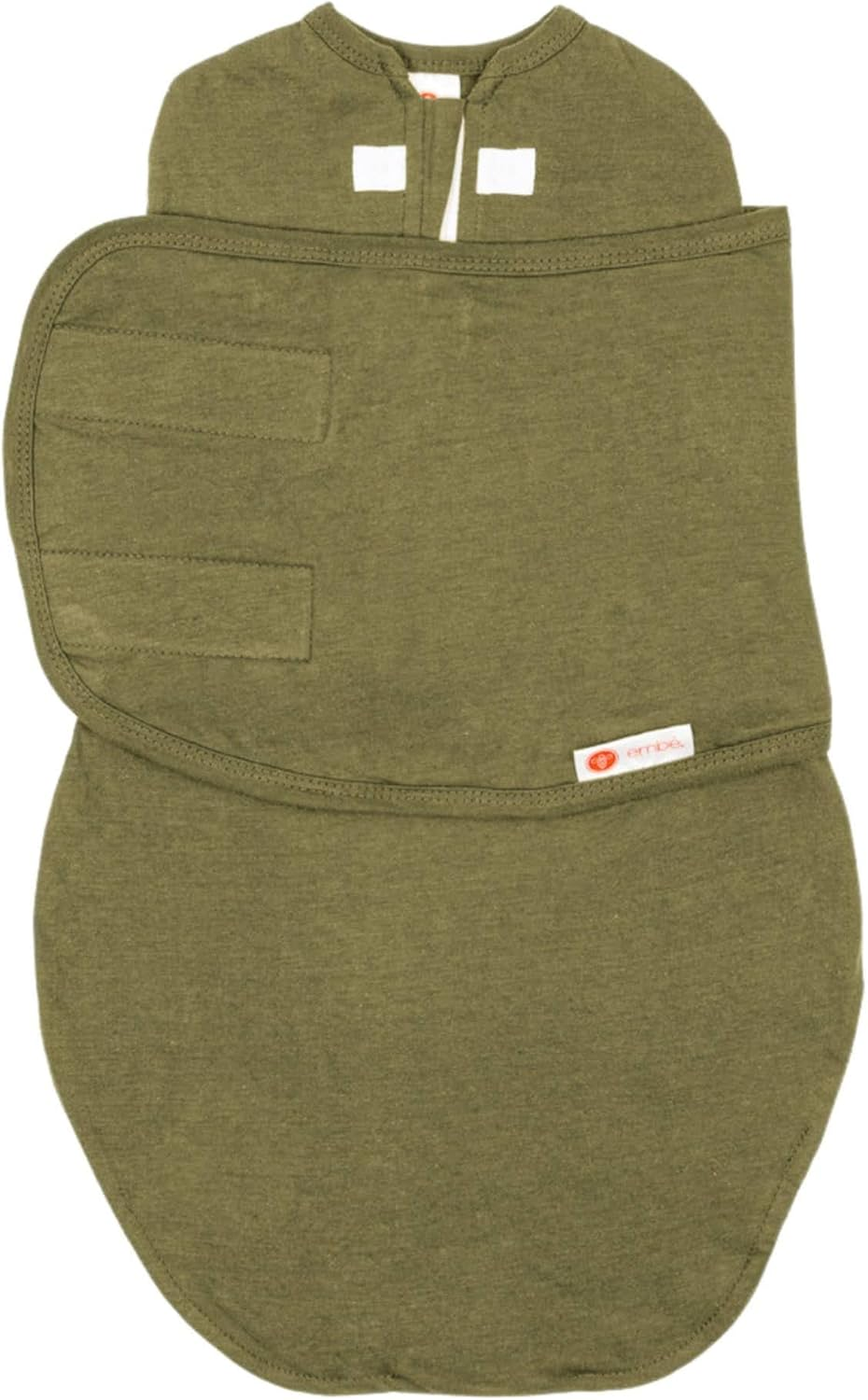 Emb&eacute; 2-Way Starter Swaddle Blanket, 2.5KG - 7 KG, 1.0 TOG, Nappy Change W/O Unswaddling, Legs in and Out Design, Warm up or Cool down 100% Cotton, 0-3 Months (Angle Stripe)