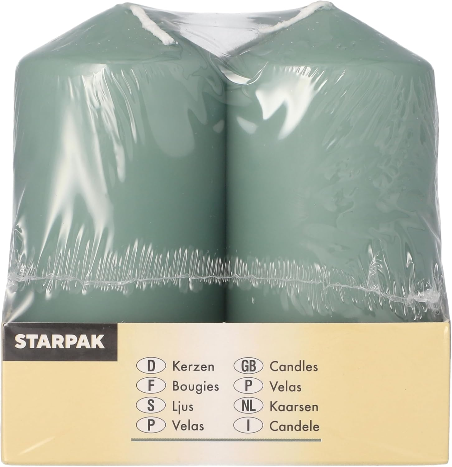 8 Pillar Candles Diameter 47 Mm 100 Mm Teal Green image number 1