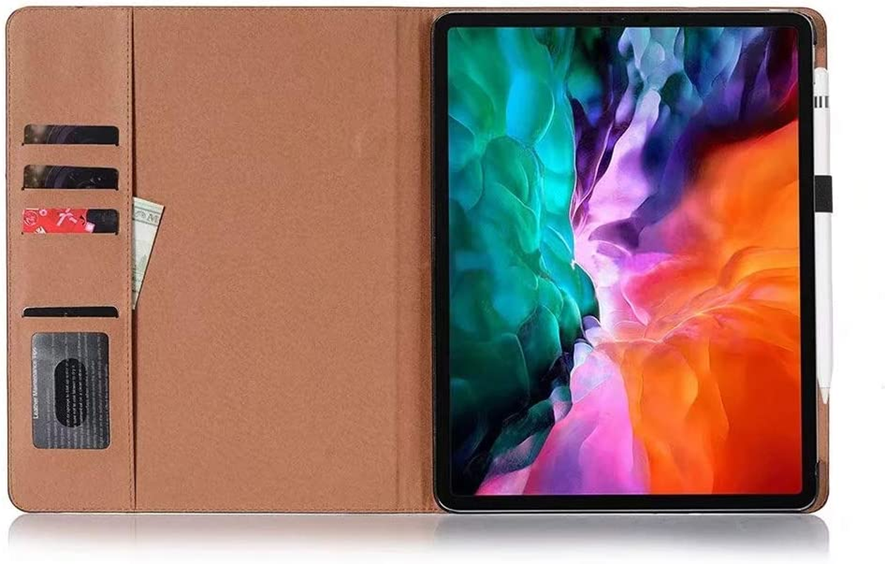 Ipad Air (13'') M3-2025 M2-2024 Case, Ipad Pro-3 4 5 6 (12.9'') Case with Pen Holder, Dmaos Business Vintage Book Synthetic Leather Stand Folio Smart Cover - Black