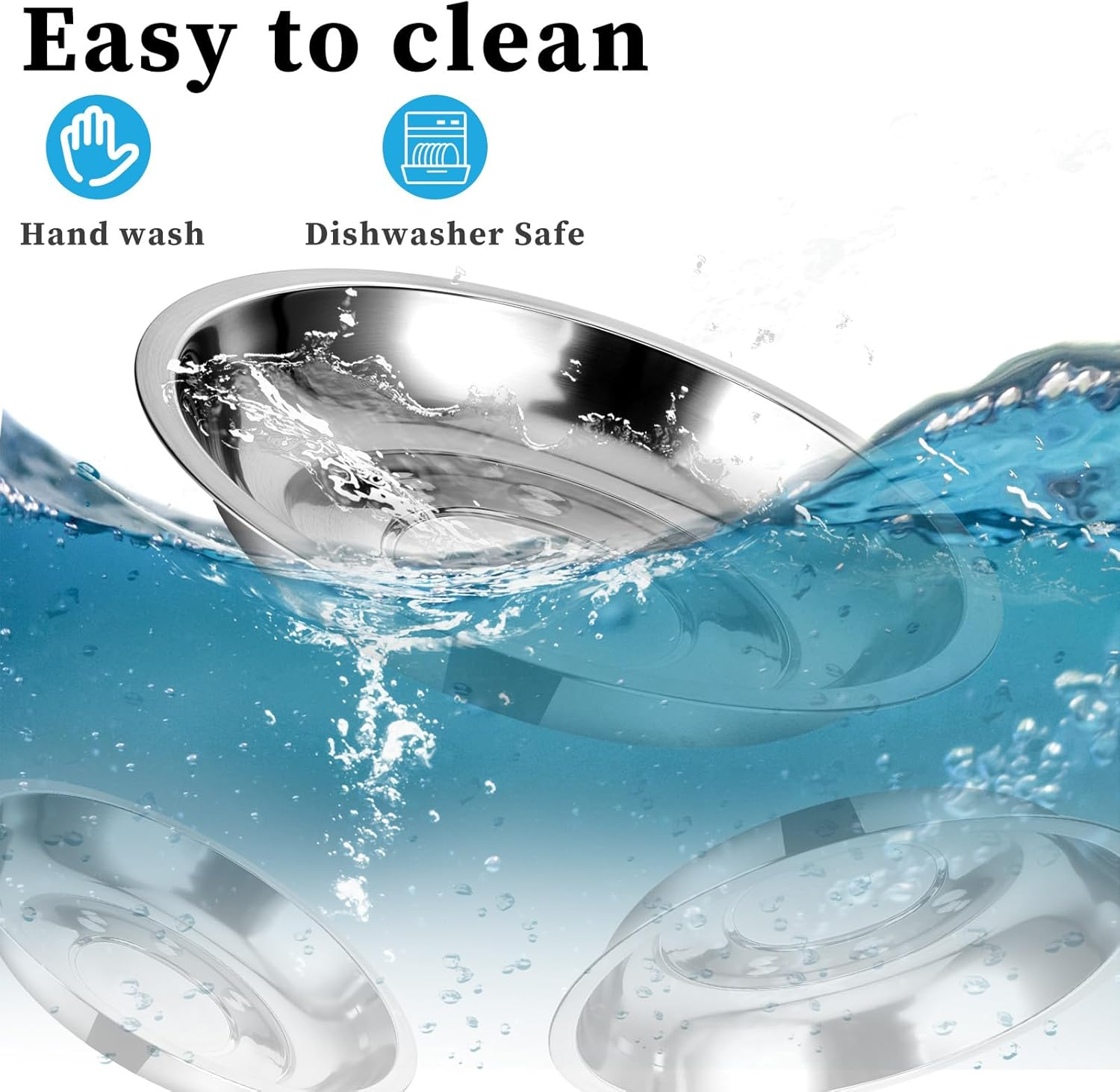 5Packs Cat Food Bowl 5.9Inch Stainless Steel Cat Food Bowl Shallow and Wide Cat Wet Food Bowl Pet Feeding Bowl Kitten Food Bowl Replacement Basic Small Dog Bowl for Indoor Kitten Puppy Small Dog image number 4