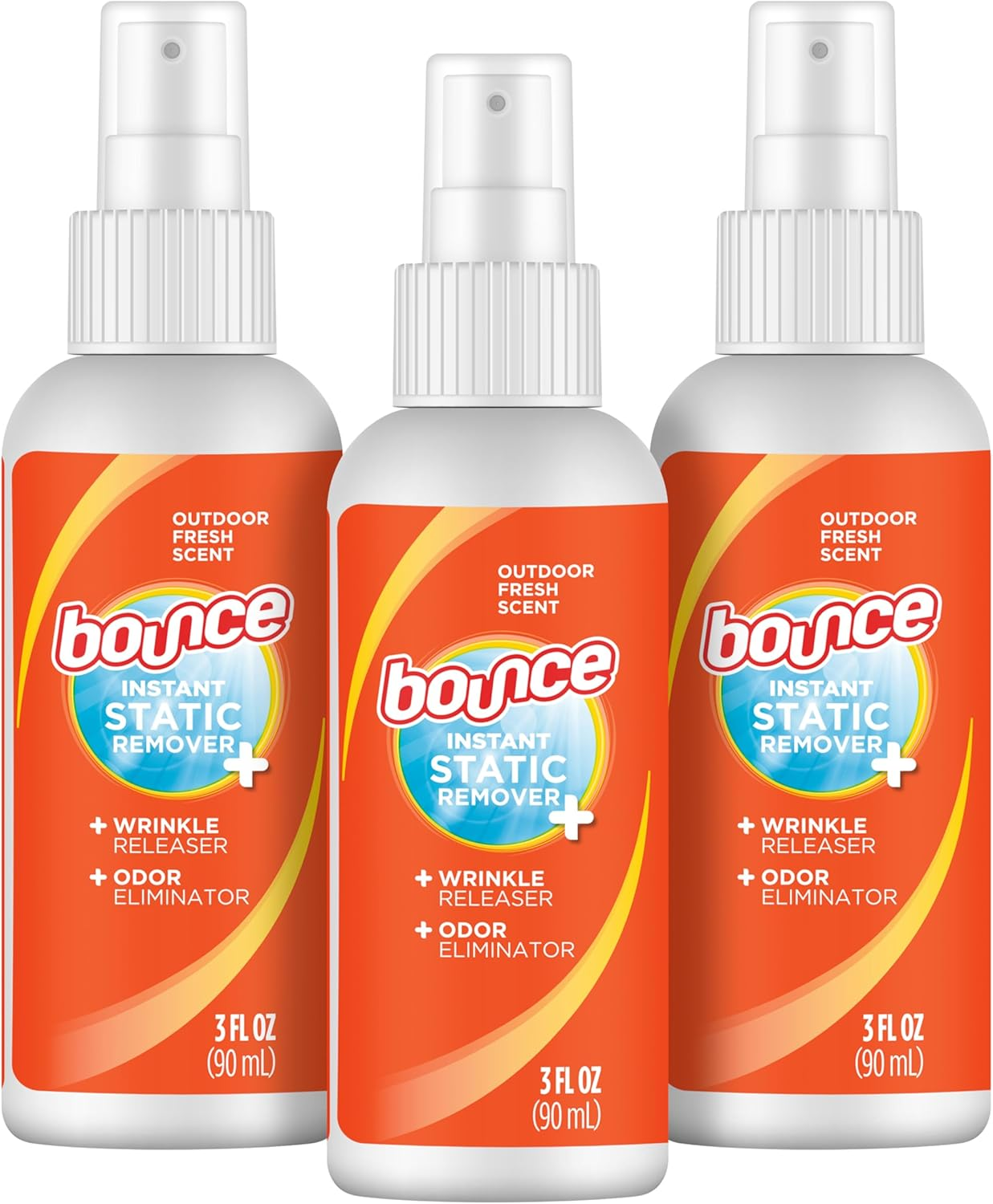 Bounce Rapid Touch-Up 3 in 1 Wrinkle Releaser Clothing Spray - RELEASE WRINKLES - Eliminates Odors & Freshens - Removes Static - TSA Approved Travel Size 3 Oz Pack of 3 image number 5