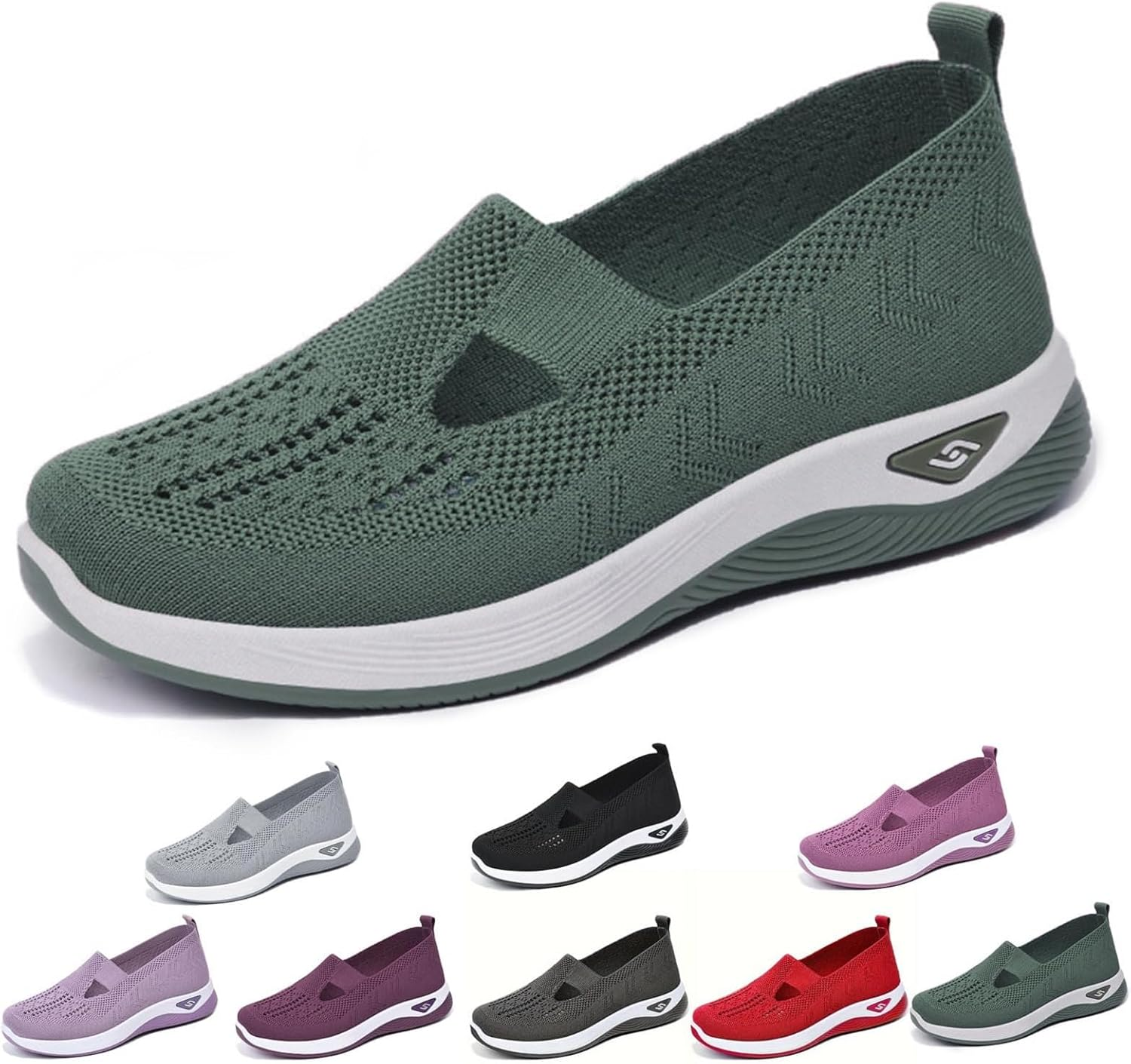 Women'S Comfortable Breathable Knitted Sneakers,Knitted Sneakers for Women,Woven Cut-Out Orthopedic Sneakers Shoes,Lightweight Slip-On Walking Shoes Sknitted Breathable Sneakers